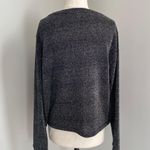 H&M Divided Silver Tinsel Knit Dark Grey Sweater Photo 1