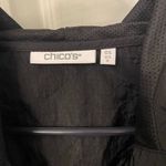Chico's  Women’s Elegant Black Rain Jacket size 6 Photo 3