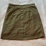 SheIn Olive Button-Front Skirt Size M Photo 0