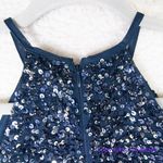 New! Maya halterneck midi tulle dress‎ tonal delicate sequin navy size 2 Blue Photo 16