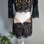Love, Fire Love Fire Black Lace Open Back Romper L Photo 7