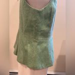 Banana Republic NWT Green Cream Tiny Checkered Sleeveless Peplum Tank.Sz 10. Photo 2