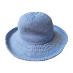 Wallaroo Petite Victoria Wide Brim Hat Travel Packable Soft Blue Beach Poolside Photo 4