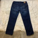 American Eagle  Size 2 Blue Jeans Artist Dark Wash Distressed Cropped Stretch Photo 7