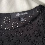 Madewell  Black Eyelet Waterlily Ruffle Whimsigoth Romantic Mini Dress Size 12 Photo 7