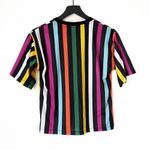 ASOS Women’s 0 Multicolored Stripe Short Sleeve Crew Neck Tee Photo 6