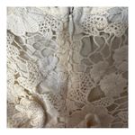 Thistlepearl Coquette Boho Cream Crotchet Lace Sleeveless Flower Dress Sz 2 Photo 5