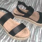 Madden Girl Black Leather Platform Sandals Photo 0