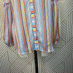 Tanya Taylor Illa Silk Blouse Summer Stripe Print Photo 4
