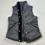 American Eagle Outfitters XS Puffer Vest Black Full Zip Button Front Sleeveless Photo 4