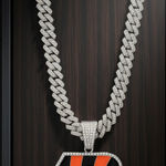 NFL Cincinnati Bengals 20Inch Necklace Pendant Cuban Chain Link Football Jewelry Photo 0