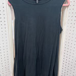 Eileen Fisher  Sleeveless Boat Neck Tunic Top XL Black Solid Photo 0