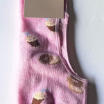 J.Crew  Women's Coffee and Bagel Print Graphic Design 
No Show Ankle Socks Photo 0