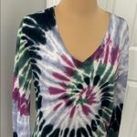 Nation Ltd  Tie Dye V Neck Long Sleeve Tee Photo 4