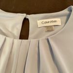 Calvin Klein Soft Blue Pleated Top Photo 3