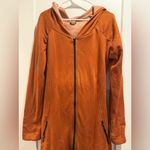 Source Unknown Orange Zip Up Hoodie Cardigan 100% Cotton Size Small Photo 2