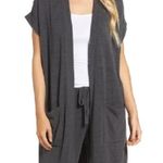 Barefoot Dreams Like New CozyChic Ultra Lite Sleeveless Long Cardigan Grey Large Photo 0