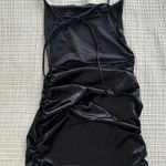 Windsor Black Satin Mini Dress Photo 1