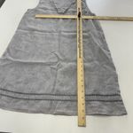 Sigrid Olsen Linen Tunic Dress Womens Small Gray Sleeveless V Neck Shift Trim Photo 4