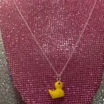 Boutique Kawaii Rubber Duck Sterling Silver 925 Necklace Lolita Egirl yellow jewelry Y2K Photo 9