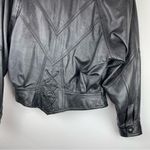 wilson's leather Vtg Y2K Wilson’s Leather Moto Cropped Jacket Sz Medium Biker Asymmetrical Photo 12