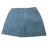 Reformation  0 XS Skirt Denim Jean Mini Snap Front Light Wash Women's REVOLVE Photo 6