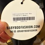 Babyboo NWT  Constantina Ruffle Corsage Halter Black Maxi Dress Photo 4