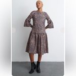 Osei Duro Drop Waist Mature Dress in Weekly Rhythm Size Small Blue Photo 0