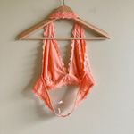 Free People Galloon Lace Halter Bralette Womens Size L Orange Photo 5