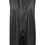 Alice + Olivia NWT  Avelina Vegan Leather Wide Leg Jumpsuit Size 4 Photo 7