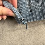 Alfred Dunner  Zip-Up Chenille Collared Cardigan Women’s L Light Blue Cable Knit Photo 10