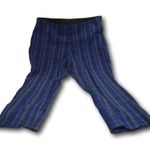 A New Day  Womens Blue Plaid Stretch Cotton Skinny Ankle Pants Side Zip Size: 14 Photo 1