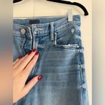 MOTHER high waisted rider ankle fray jeans Blue Size 27 Photo 2