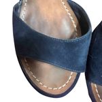 Diane Von Furstenberg DVF Odelia Blue Suede Cork Open Toe Platform Sandals - 9 Photo 4