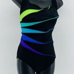 st. john's bay Black and Green One Piece Swimsuit Photo 0