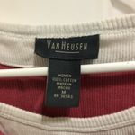 Van Heusen Women’s size medium pink and white layered tank top Photo 2