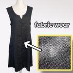 Flax Black Linen Midi Dress  Small Photo 8