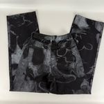 Machine Black Faded Smoky Design Wide Leg Jeans Size 25 Photo 4