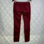 prAna ‎ Womens Red Organic Cotton Low Rise Fitted Pants Size 2 26 Slim Leg NWT Photo 7