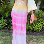 Jen's Pirate Booty ‎ Rio Sonora Dress Rio Rainbow Lightning Tie Dye Medium Photo 0