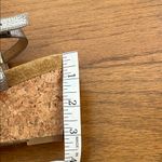 Michelle D Pewter Wedge Sandals with Beads Gold Size 8 Photo 7