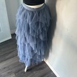 Soho Apparel  Soft Blue Ruffled Maxi Skirt Photo 7