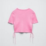 ZARA  ribbed open slit cropped top Photo 1