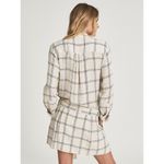Reiss Dasha Checked Mini Shirt Dress Wool Blend Grey White Womens Size 6 Photo 2