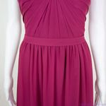 Azazie  burgundy‎ bridesmaid chiffon dress with side slit, size A10 Photo 8