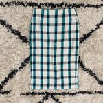 ZARA Green & White Checkered Pencil Skirt Photo 6