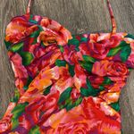 One Piece Vintage 90s swimsuit floral bright tropical slimming Small Photo 2