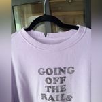 Aerie  crewneck the chill sweatshirt off the rails graphic ribbed smiley face Photo 4