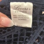 Lovers + Friends NAVY BLUE CROCHET BLOOM REVOLVE TOP XL Photo 5