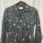 Untuckit Black Floral Ellery Waist Tie Shirt Dress Sz.2 Photo 3